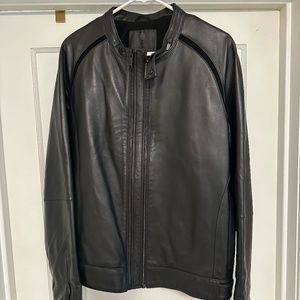 Cadogan black leather jacket